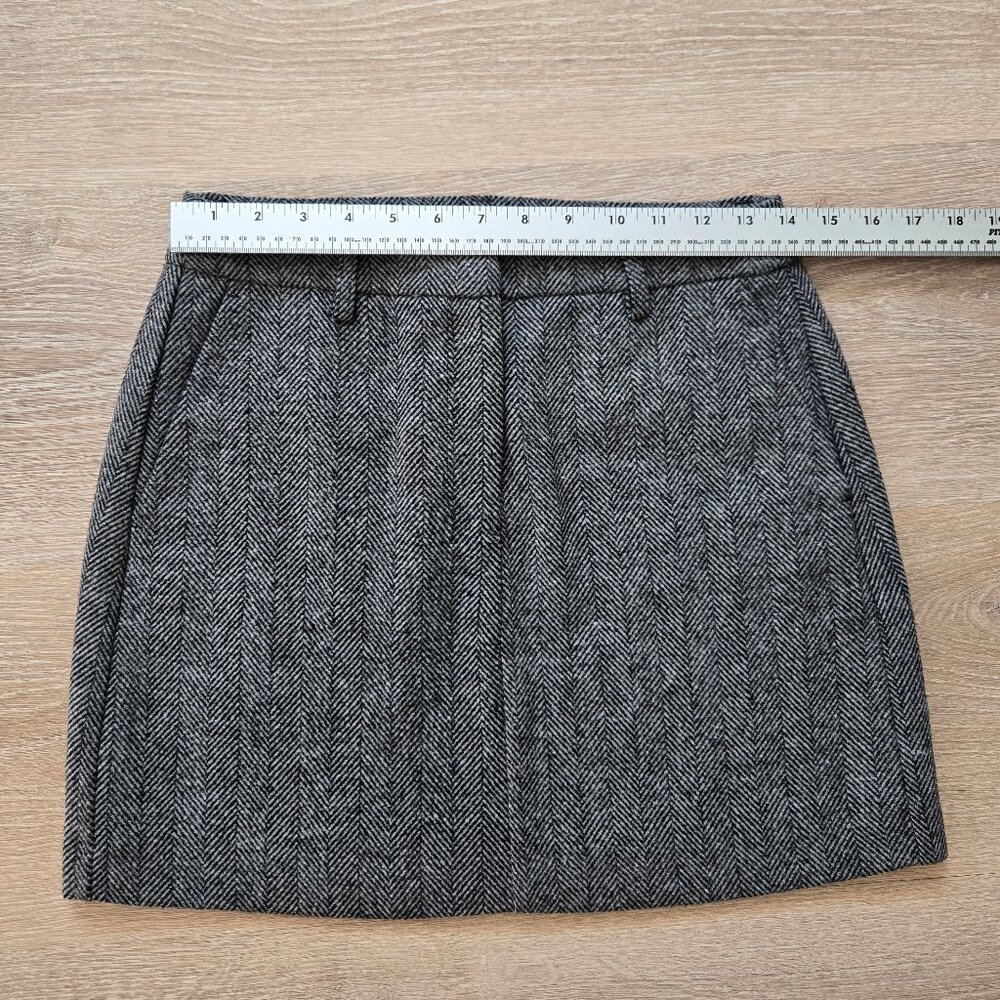 Vero Moda Lizzie Mini Skirt Herringbone Tweed EU 36 US 4 UK 8 New Without Tags - Picture 5 of 13